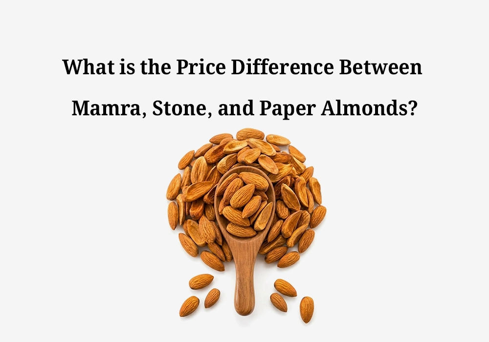 What is the Price Difference Between Mamra, Stone, and Paper Almonds?