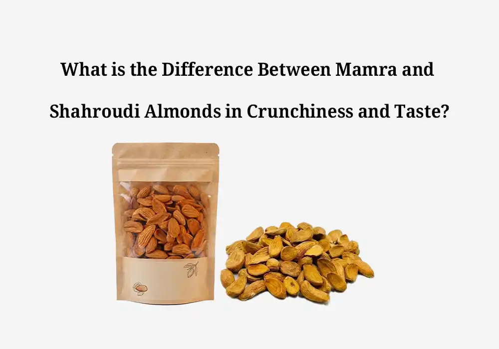 What is the Difference Between Mamra and Shahroudi Almonds in Crunchiness and Taste?