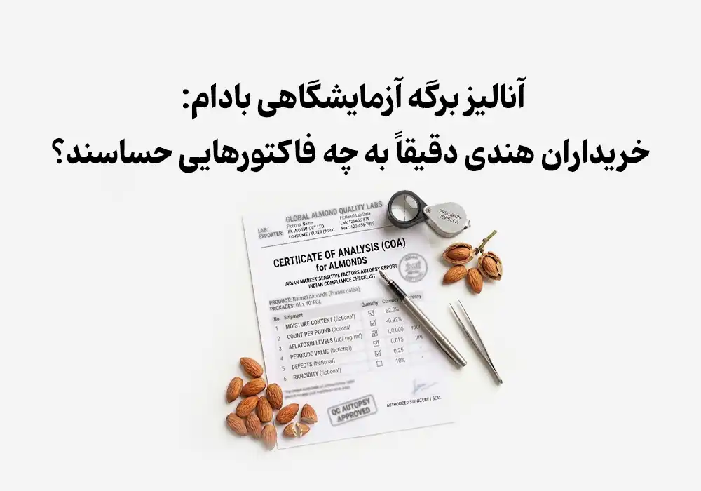 آنالیز برگه آزمایشگاهی بادام (COA): خریداران هندی دقیقاً به چه فاکتورهایی حساسند؟
