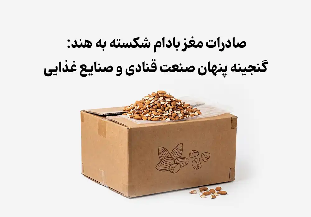 صادرات مغز بادام شکسته به هند: گنجینه پنهان صنعت قنادی و صنایع غذایی