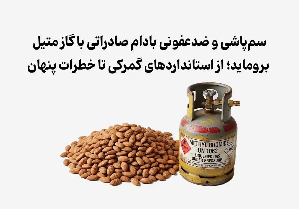 سم‌پاشی و ضدعفونی بادام صادراتی با گاز متیل بروماید؛ از استانداردهای گمرکی تا خطرات پنهان