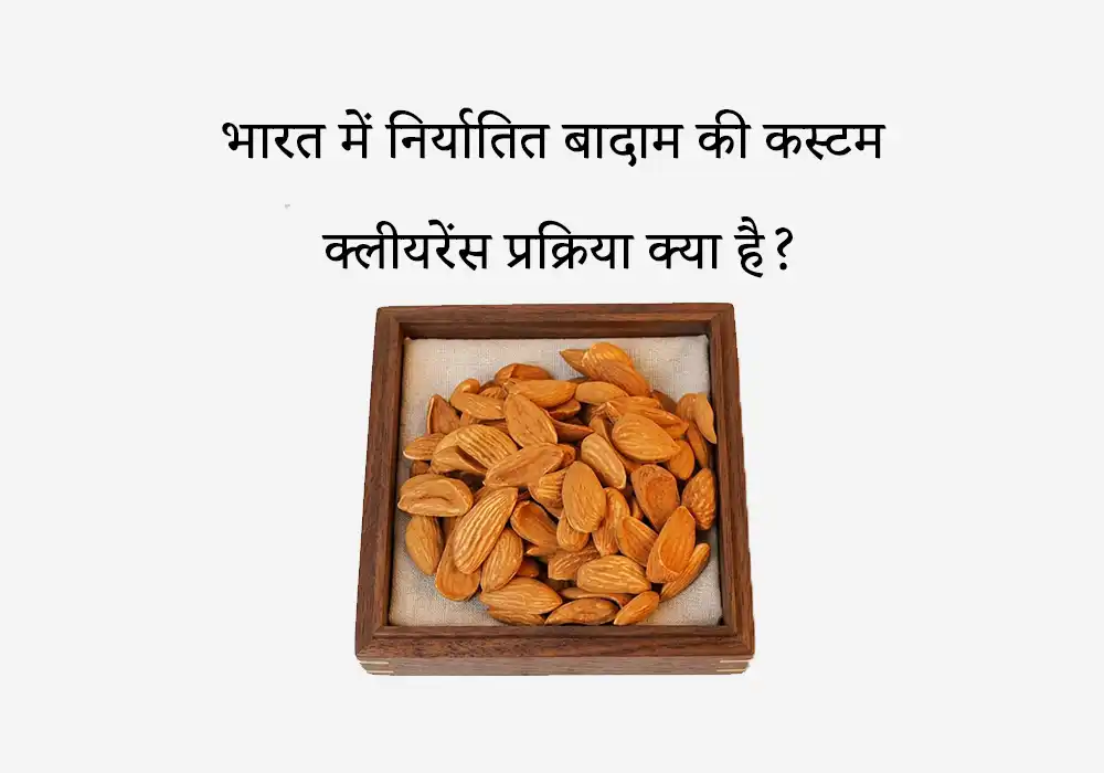 भारत में निर्यातित बादाम की कस्टम क्लीयरेंस प्रक्रिया क्या है?