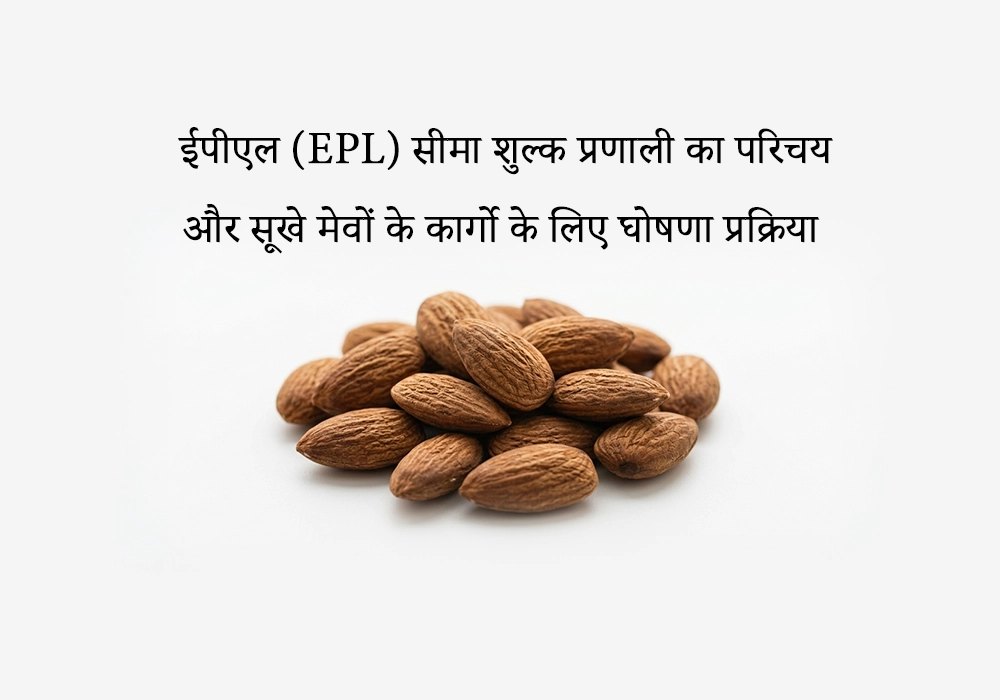 ईपीएल (EPL) सीमा शुल्क प्रणाली का परिचय और सूखे मेवों के कार्गो के लिए घोषणा प्रक्रिया
