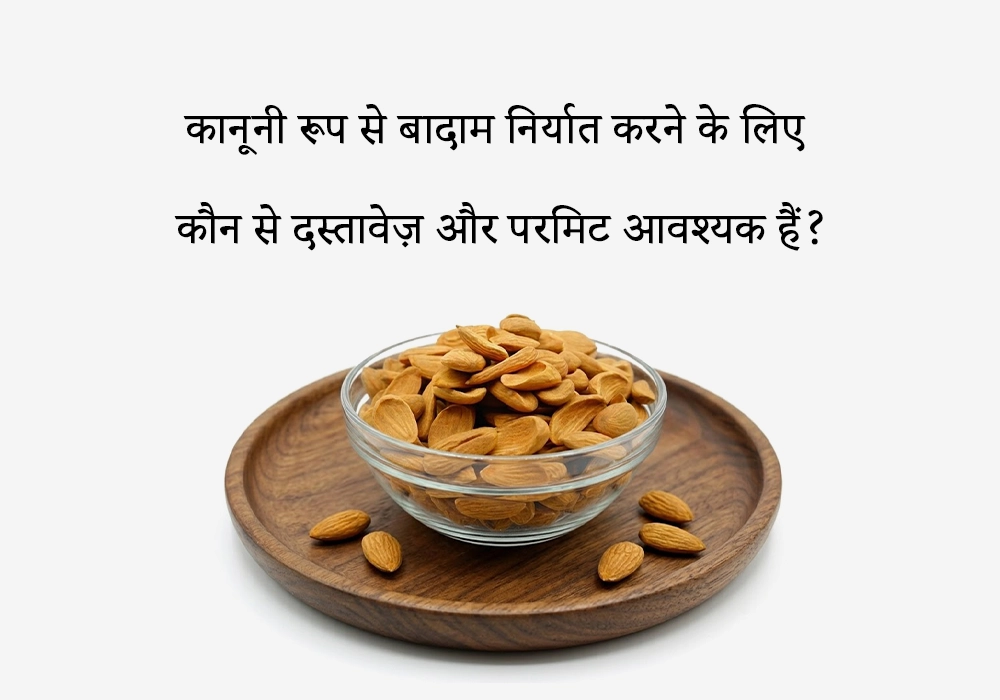 कानूनी रूप से बादाम निर्यात करने के लिए कौन से दस्तावेज़ और परमिट आवश्यक हैं?