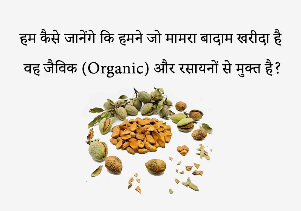 हम कैसे जानेंगे कि हमने जो मामरा बादाम खरीदा है वह जैविक (Organic) और रसायनों से मुक्त है?