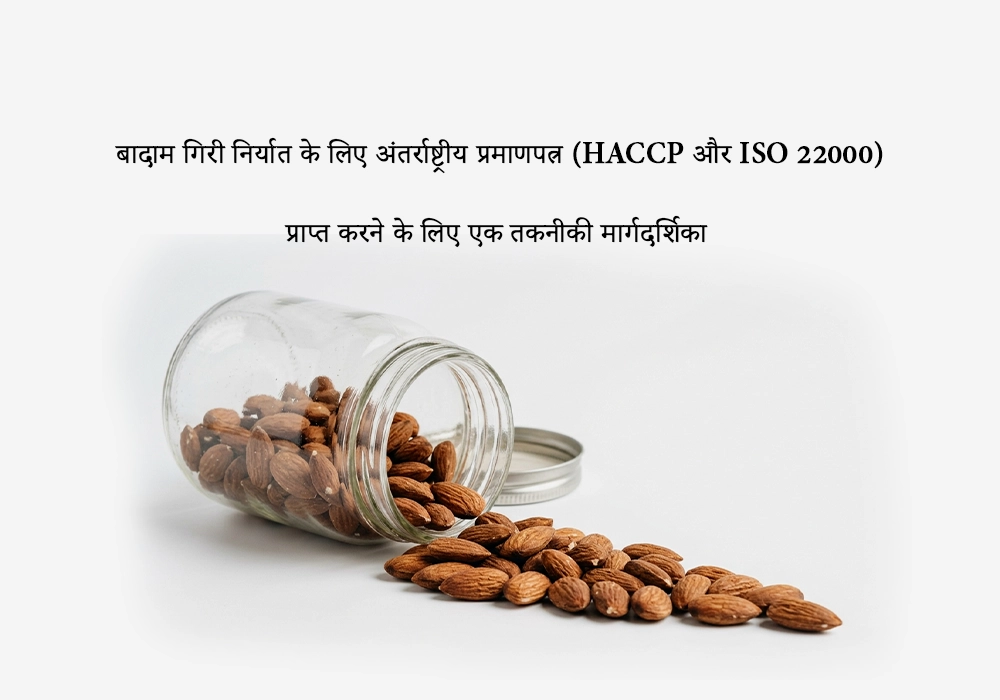 अंतरराष्ट्रीय बादाम निर्यात प्रमाणपत्र प्राप्त करना (HACCP और ISO 22000)