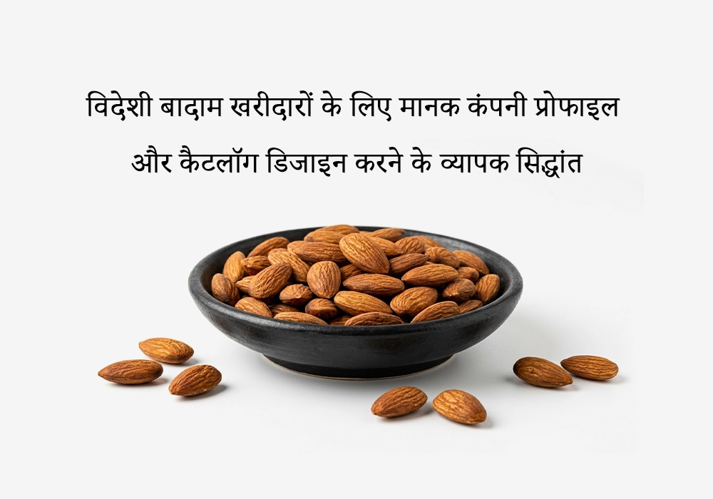 विदेशी बादाम खरीदारों के लिए मानक कंपनी प्रोफाइल और कैटलॉग डिजाइन करने के व्यापक सिद्धांत